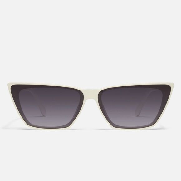 Quay Australia Bad Habit Cat Eye Sunglasses- Bone Frame/Smoke Lens main image 2